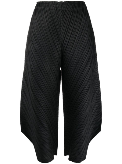 Issey Miyake Thicker Bottoms 1 Plissé Trousers In 15 Black