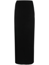 Norma Kamali Side-slit Jersey Maxi Skirt In Black