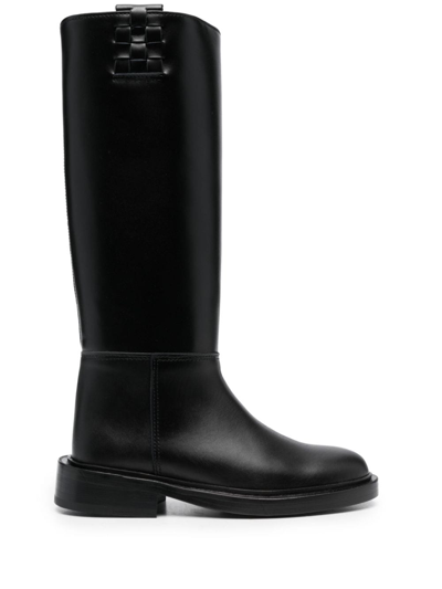 Hereu Anella Interwoven-detail Boots In Black