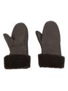 Yves Salomon Short Lambskin Mittens In Brown