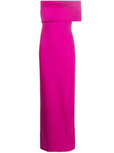 Solace London Lana One-shoulder Maxi Dress In Pink