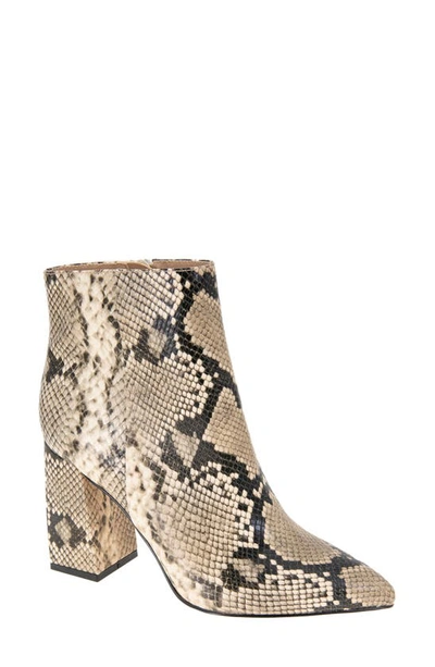 Bcbgeneration Briel Pointy Toe Bootie In Natural Snake