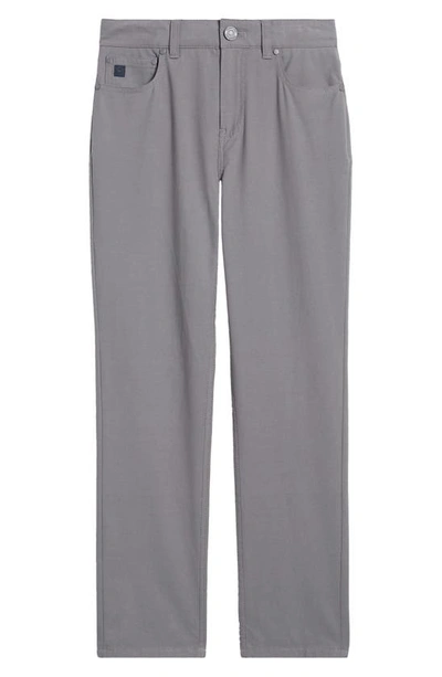 Vineyard Vines Kids' Cotton Blend Canvas Trousers In Grey Harbor