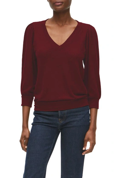 Michael Stars Gabriella V Neck Top In Plum