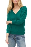 Michael Stars Gabriella V-neck Top In Ivy