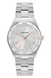 Ferragamo Vega Upper East Bracelet Watch, 40mm In Stainless Steel