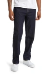 Dickies Regular Fit Cuffed Straight Leg Pant In Rinsed Indigo Blue