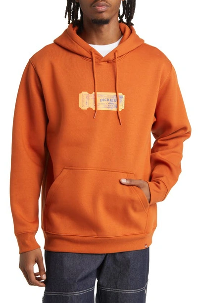 Dickies Paxico Fleece Graphic Hoodie In Orange