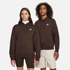 Nike Sportswear Club Fleece Embroidered Hoodie In Baroque Brown/baroque Brown/white