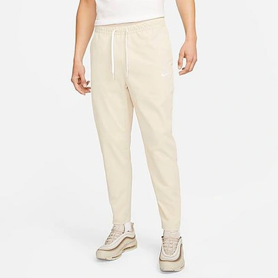 Nike Men's Club Woven Tapered Pants In Sanddrift/white