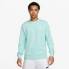 Nike Sportswear Club Fleece Crewneck Sweatshirt In Jade Ice/white