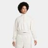 Nike Women's Sportswear Phoenix Fleece Oversized Half-zip Crop Sweatshirt In Beige