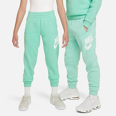 Nike Club Fleece Big Kids' Jogger Pants In Emerald Rise/white