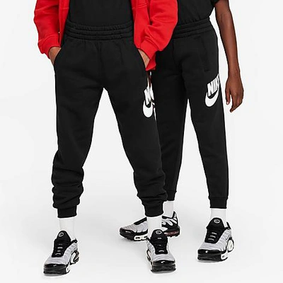 Nike Club Fleece Big Kids' Jogger Pants In Black/white