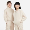 Nike Kids' Sportswear Club Fleece Pullover Hoodie In Sanddrift/white