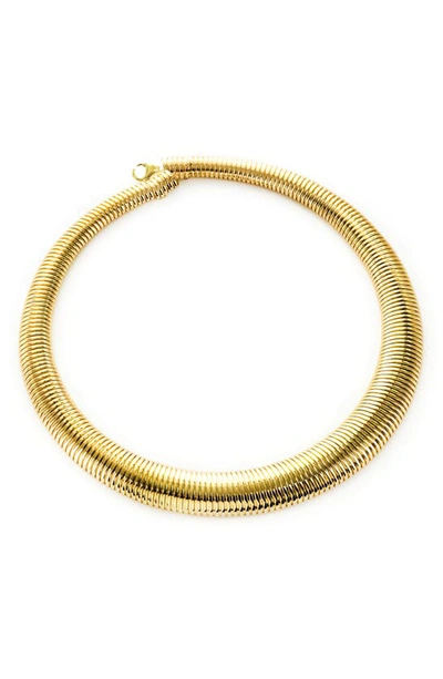 Panacea Dome Statement Collar Necklace In Gold