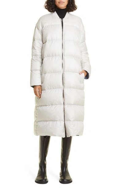 Max Mara Seibi Reversible Down Coat In Ice