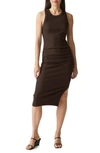 Michael Stars Wren Sleeveless Side Slit Knit Midi Dress In Pepm