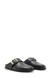 Allsaints Genuine Shearling Mule In Black