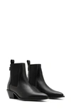 Allsaints Fox Pointed Western Leather Boots In Black