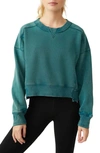 Fp Movement Intercept Cotton Blend Sweatshirt In Emerald Green