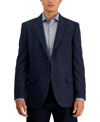 NAUTICA MEN'S MODERN-FIT SOLID HERRINGBONE TWEED SPORT COAT