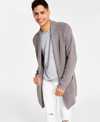 INC INTERNATIONAL CONCEPTS MEN'S RIBBED SHAWL-COLLAR CARDIGAN, CREATED FOR MACY'S