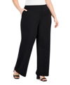 INC INTERNATIONAL CONCEPTS PLUS SIZE WIDE-LEG PONTE-KNIT PANTS, CREATED FOR MACY'S