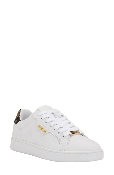Guess Renzy Sneaker In White Multi