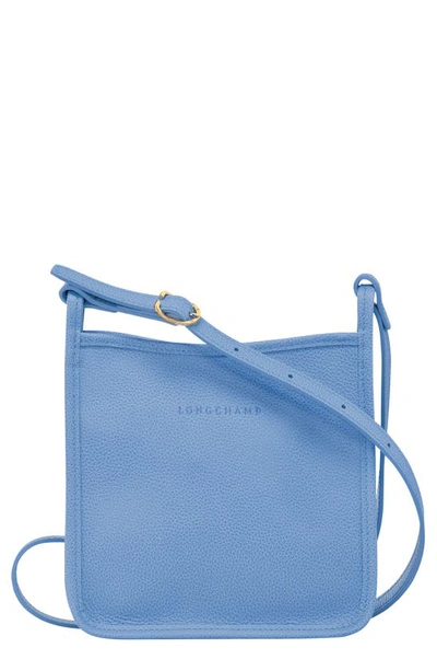 Longchamp Small Le Foulonné Leather Crossbody Bag In Turquoise