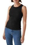 Michael Stars Gina Cotton & Modal Rib Tank In Black