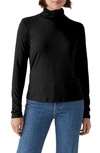 Michael Stars Bea Turtleneck Top In Black