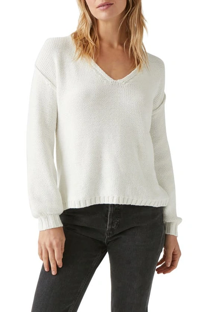 Michael Stars Kendra Relaxed Cotton Blend Sweater In Ivory