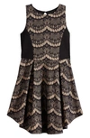 AVA & YELLY KIDS' BONDED LACE PARTY DRESS