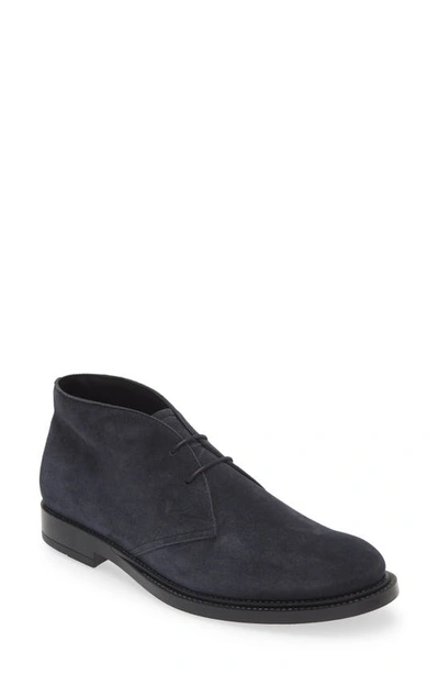 Tod's Suede Desert Boot In Blue
