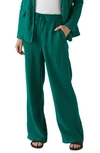 Michael Stars Jules Wide Leg Linen Pants In Ivy