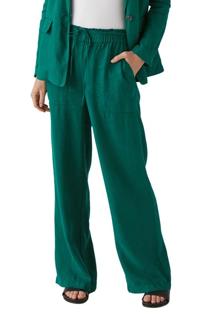 MICHAEL STARS JULES WIDE LEG LINEN PANTS 