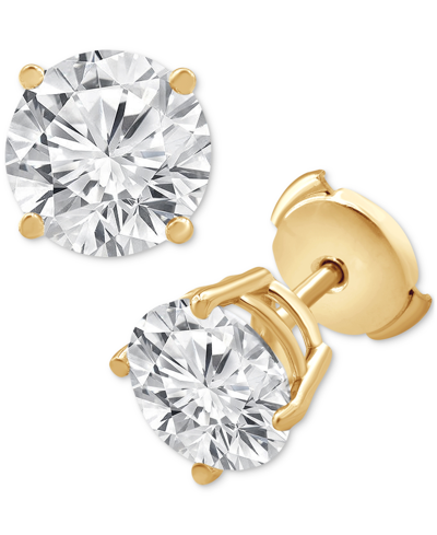 Badgley Mischka Certified Lab Grown Diamond Stud Earrings (5 Ct. T.w.) In 14k Gold In Yellow Gold