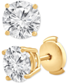 BADGLEY MISCHKA CERTIFIED LAB GROWN DIAMOND STUD EARRINGS (3 CT. T.W.) IN 14K GOLD