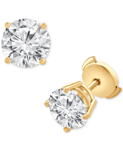 Badgley Mischka Certified Lab Grown Diamond Stud Earrings (4 Ct. T.w.) In 14k Gold In Yellow Gold