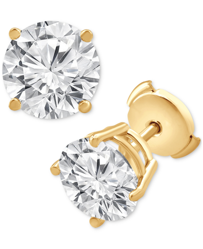 Badgley Mischka Certified Lab Grown Diamond Stud Earrings (6 Ct. T.w.) In 14k Gold In Yellow Gold
