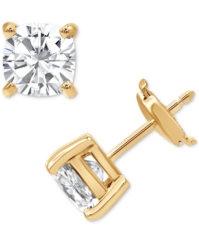 Badgley Mischka Certified Lab Grown Diamond Cushion Stud Earrings (4 Ct. T.w.) In 14k Gold In Yellow Gold