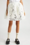 Simone Rocha Elasticated Tutu Mini Skirt In Ivory/ White Silver