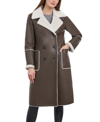 BCBGENERATION WOMEN'S DOUBLE-BREASTED FAUX-SHEARLING COAT