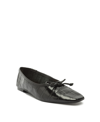 Schutz Women's Arissa Slip On Square Toe Flats In Black Croc
