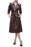 ALICE AND OLIVIA ELICIA FAUX LEATHER TRENCH COAT