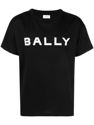 Bally Metallic Logo T-shirt In Black