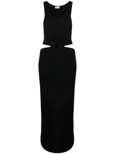 Nanushka Cut-out Terrycloth Dress In Black