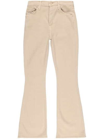 Mother The Weekender Mid-rise Flared Jeans In Neutrals