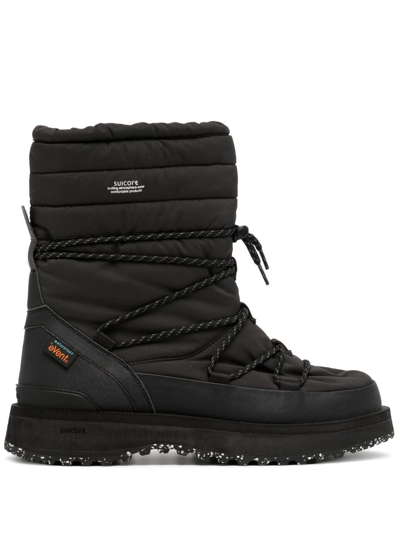 Suicoke Bower Quilted Snow Boots In Black